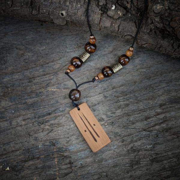 Walnut wood with pearls and beads (Out of stock)