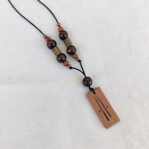 Walnut wood with pearls and beads (Out of stock)